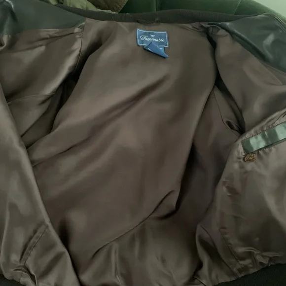 Faconnable Brown Lambskin Leather Jacket. Large. Beautiful. Excellent condition - Picture 7 of 12
